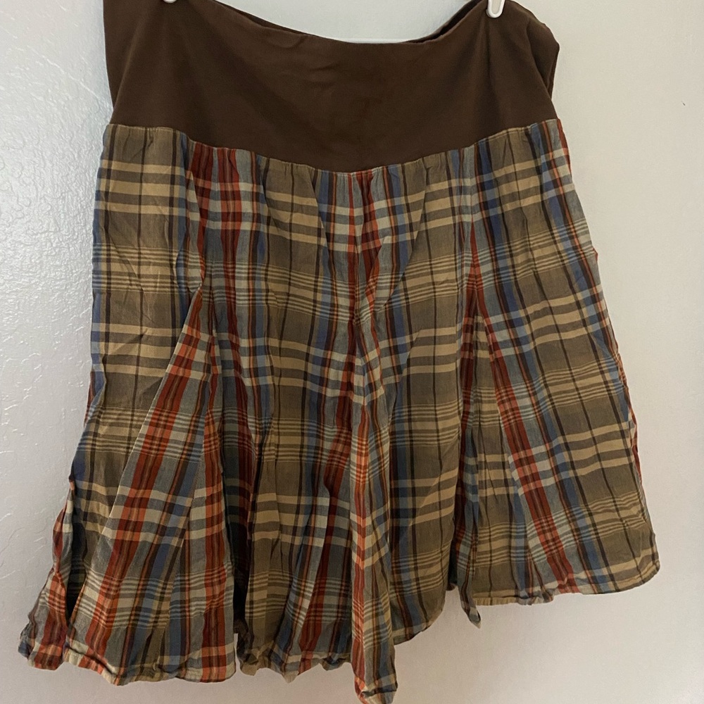 Lands end plaid skirt